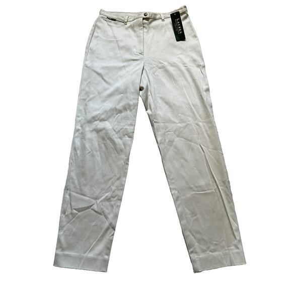 Ralph Lauren Pants Women's Sz 10 Petite Ivory Oyster Derby New Cream Equestrian - Picture 2 of 16